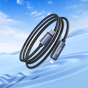 Hoco USB-C - Lightning -kaapeli PD 27W näytöllä 1 m X112 - musta