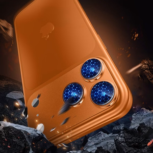 Karkaistu lasi Tel Protect 95% AR+AF, täysmetallinen kamerasuoja iPhone 17 Pro Max -kameralle, hopeinen (kamerasaareke)