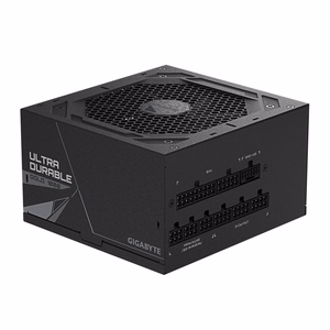 Virtalähde Gigabyte UD1000GM PG5 V2 PCIe Gen 5.1, 80 PLUS Gold, täysin modulaarinen, 120 mm tuuletin, ATX 3.1 -yhteensopiva, EU-pistoke