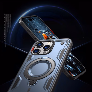 Hybrid Armor Trendy Suojakuori MagSafella iPhone 16 Pro:lle - Sininen
