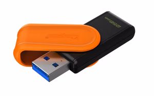 Kingston DataTraveler Exodia S USB 3.2 -muistitikku 256 GB, musta/oranssi