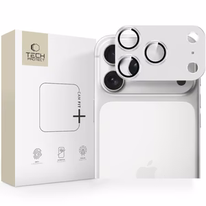 Tech-Protect Camfull Fit+ kameralinssin suojalasi iPhone 17 Pro Max - hopeinen