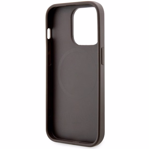 Guess GUHMP14LHGCFSEW iPhone 14 Pro 6.1 ruskea/ruskea suojakuori GCube Stripes MagSafe