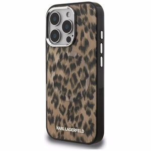 Karl Lagerfeld IML leopardikuvioinen MagSafe-suojakuori iPhone 16 Pro Max - ruskea
