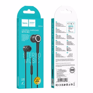 Hoco M104 langalliset nappikuulokkeet Jack 3,5mm - musta
