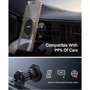 Joyroom JR-ZS412 holder with Qi2 15W charger, car, for air vent - black