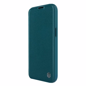 Nillkin Qin Leather Pro Case iPhone 14 Plus Camera Cover Holster Cover Flip Case Green