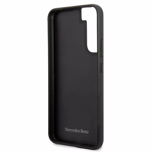 Mercedes Nahka Tähdet kuvio Kotelo Samsung Galaxy S22+ - musta