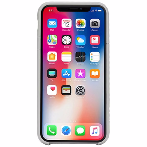 Incase Pop suojakuori laitteelle iPhone X, läpinäkyvä ja liuskeenharmaa
