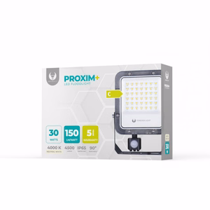 Floodlight LED PROXIM+ 30W 4000K 4500lm PIR 230V IP65 Forever Light 150lm/W 5 years warranty