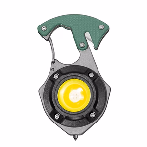 Mini LED-taskulamppu avaimenperä W5143 Type C 2 ruuvimeisselillä vihreä