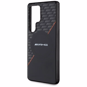 AMG Double Layer Rhombs MagSafe Suojakuori Samsung Galaxy S25 Ultralle - musta/punainen