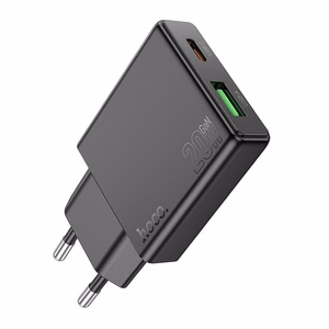 Puhelinlaturi Hoco Slim USB A + USB C QC3.0 PD 3A 20W N38 musta