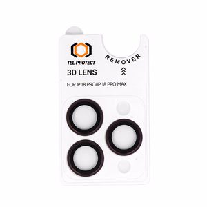 Tel Protect 3D Lens -viininpunaiset karkaistut suojalasit Apple iPhone 18 Pro- ja iPhone 18 Pro Max -puhelinten kameralinsseille (3 kpl)
