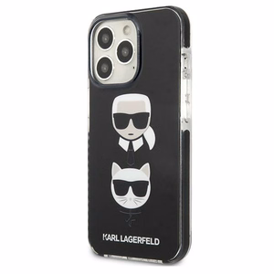 Karl Lagerfeld Karl&Choupette Head kotelo iPhone 13 Pro / iPhone 13 - musta