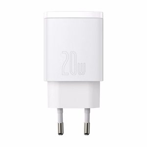 Laturi Baseus Compact Quick Charger 20W USB-C/USB-A valkoinen CCXJ-B02