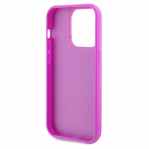 GUESS GUHCP14LPMSDGSF Disco Script Metal -suojakuori iPhone 14 Prolle - fuksia