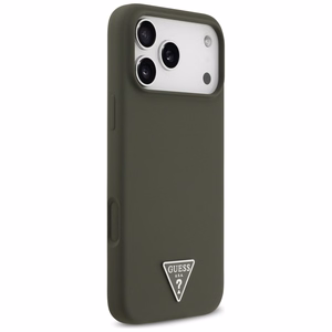 Guess silikoninen Triangle Logo MagSafe -suojakuori iPhone 17 Pro Maxille - vihreä