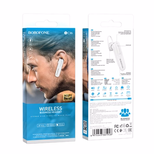 Borofone Bluetooth Kuuloke BC36 Lucky valkoinen