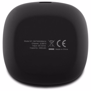 DKNY TWS BT 3D Rubber Matt Bluetooth Kuulokkeet - musta