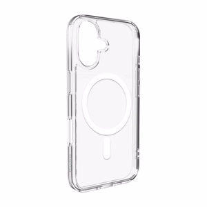 Puro Lite Mag TPU+PC suojakuori MagSafe-yhteensopiva iPhone 17:lle - läpinäkyvä valkoisella renkaalla