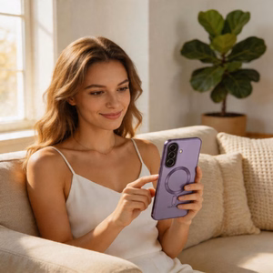 Tech-Protect MagFlex MagSafe -suojakuori Samsung Galaxy A37 5G:lle - läpinäkyvä violetti