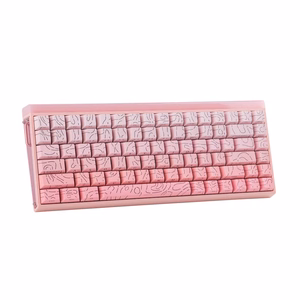 HERO84 HE PINK+Gradient+Contour Dragon King RGB AULA gasket näppäimistö