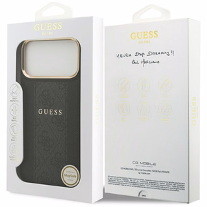 Guess 4G Stripe MagSafe -suojakuori iPhone 17 Pro Max - musta
