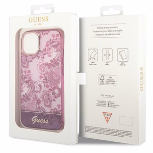 Guess GUHCP14MHGPLHF iPhone 14 Plus 6.7" fuksia/fuksia kotelo Porcelain Collection -mallisto