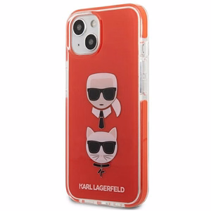 Karl Lagerfeld Karl&Choupette Head Case iPhone 13 mini - punainen