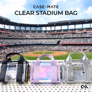 Case-Mate Micro Tote Bag vettä hylkivä olkalaukku, Midnight Black / Clear