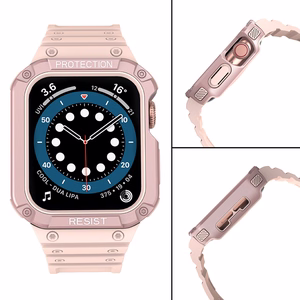 Suojaa hihnan hihna Apple Watch 42/44/45mm panssaroitu asia hihna - vaaleanpunainen
