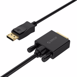 Orico XD-DTD DisplayPort–DVI, 4K-kaapeli, 2 m – musta
