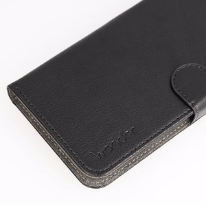 WONDER COMMON yleiskäyttöinen kirjakuori (KOKO S) iPhone 12/13/Samsung S6/A5 2016/Xcover 4/S22/Huawei P8 2017:lle musta