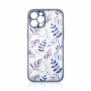 Design Kotelo iPhone 12 Pro Max kukka tapauksessa tummansininen
