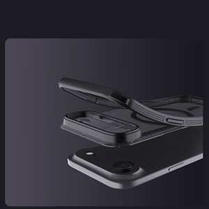 Nillkin CamShield Pro MagSafe-yhteensopiva suojakuori iPhone 17 Air:lle - läpinäkyvä musta