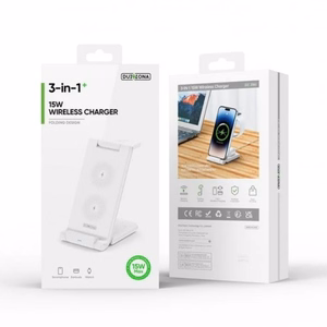 Wireless Charger Dux Ducis "W10-A 3in1" White 15W (for iPhone / Apple Watch / Airpods)