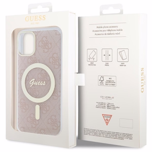 Guess GUHMN61H4STP iPhone 11 6.1" vaaleanpunainen/vaaleanpunainen hardcase 4G MagSafe