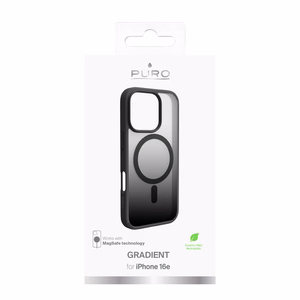 Puro Gradient MagSafe Silikoninen Suojakuori iPhone 16 Pro Maxille - musta