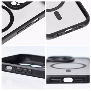 Full Matte Mag Cover-suojakuori mallille iPhone 17 Pro / 18 Pro, MagSafe-yhteensopiva – musta