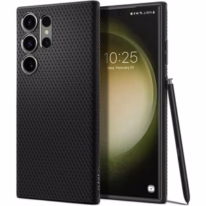 Spigen Liquid Air Suojakuori Samsung Galaxy S23 Ultra:lle - matta musta