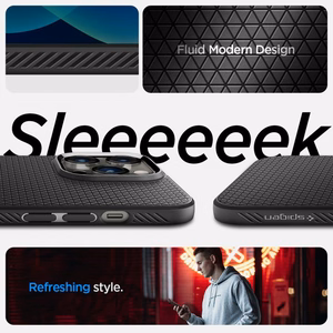 Spigen Liquid Air iPhone 14 Pro kotelo - Matta musta