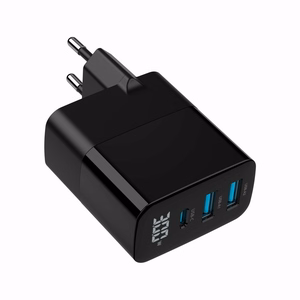 Gembird TA-UC-PDQC30LCD-BK-02 mobiililaitelaturi universaali musta AC pikalataus sisäkäyttöön