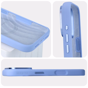 Liavec Silky -suojakuori metallisella kamerakehyksellä mallille iPhone 18 Pro/17 Pro, vaaleansininen