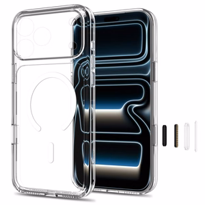Tech-Protect Flexair Hybrid CC MagSafe suojakuori mallille iPhone 17 Pro Max / 18 Pro Max – läpinäkyvä