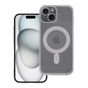 Suojakuori iPhone 15:lle Clear Mag Cover (STR / CAMERA PROTECTION) yhteensopiva MagSafen kanssa läpinäkyvä