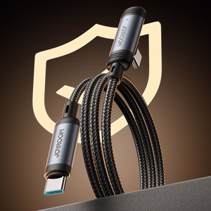Joyroom S-A56 EnjoyX Series 90 astetta USB-C - USB-C Kaapeli 60W 1.2m - Musta