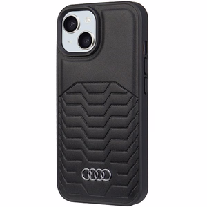 Audi Tekonahkainen Suojakuori MagSafella iPhone 15 / 14 / 13:lle - musta