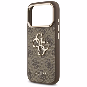 GUESS GUE005483 (PU W/ Big 4G Classic Logo) suojakuori laitteelle iPhone 18 Pro / 17 Pro, väri: ruskea ja kullanvärinen