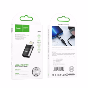 Sovitin Hoco UA17 Lightning Type-C:lle musta
